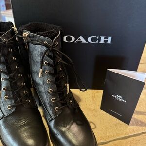 Coach Black Leather Women’s Booties